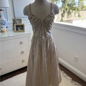 Hill House Sand Basketweave Juliana Sleeveless Midi Sundress